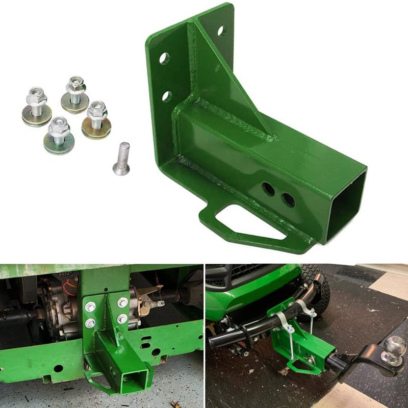 ELITEWILL Lawn Mower Garden Tractor Trailer Hitch Receiver Rear Attachment Green Compatible with John Deere Deer Gator 4x2 6x4 - Image 1